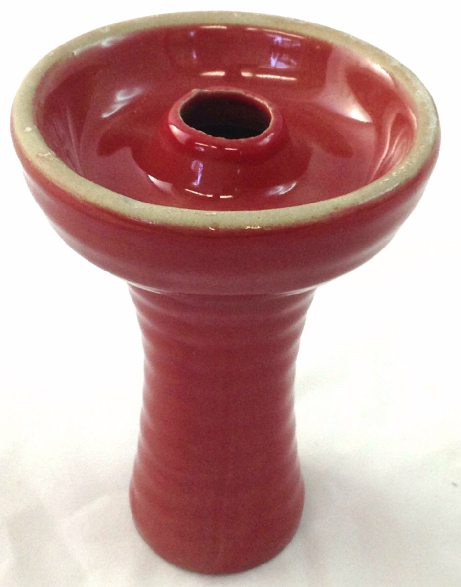 Premium Ceramic Hookah Bowl with Funnel Design - Heat Resistant & Durable for Smooth Smoking Sessions - Perfect for Home Use, Parties, and Relaxation (Red)