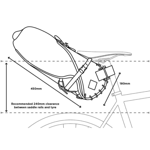 Restrap 14L Waterproof Bike Saddle Bag - Durable Cycling Bicycle Seat Pack for Commuting, Touring & Adventure Rides - Perfect for Road, Mountain & Gravel Bikes