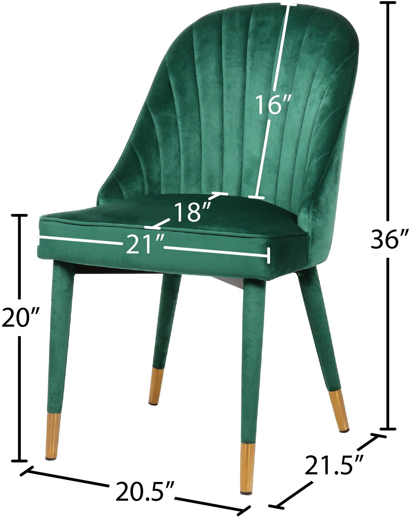 Luxury Belle Velvet Dining Chairs - Soft Upholstered Modern Accent Chairs for Dining Room, Kitchen, or Office - Elegant Home Decor & Comfortable Seating Solution