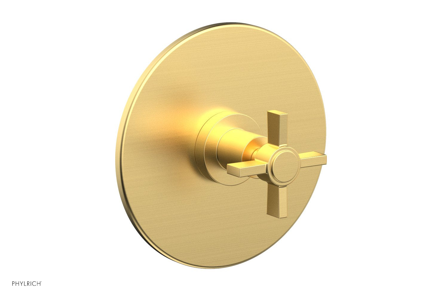 BASIC 1/2 Thermostatic Shower Trim with Blade Cross Handle - DTH137 - Perfect for Modern Bathroom Renovations & Spa-Like Shower Experience