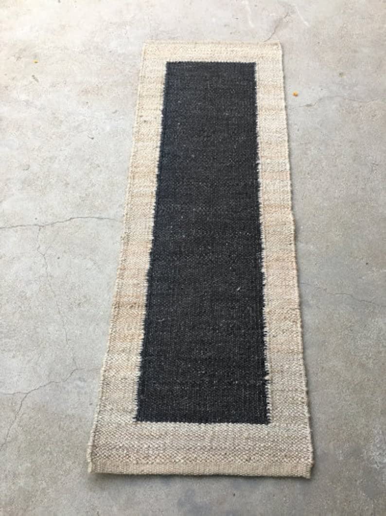 Handmade Natural Jute Hemp Runner Rug - 2x10 Feet & 2x4 Feet | Eco-Friendly Indian Home Decor | Braided Design for Doormat, Living Room, Bedroom & Staircase Decor | Perfect for Boho, Farmhouse & Coastal Style Homes