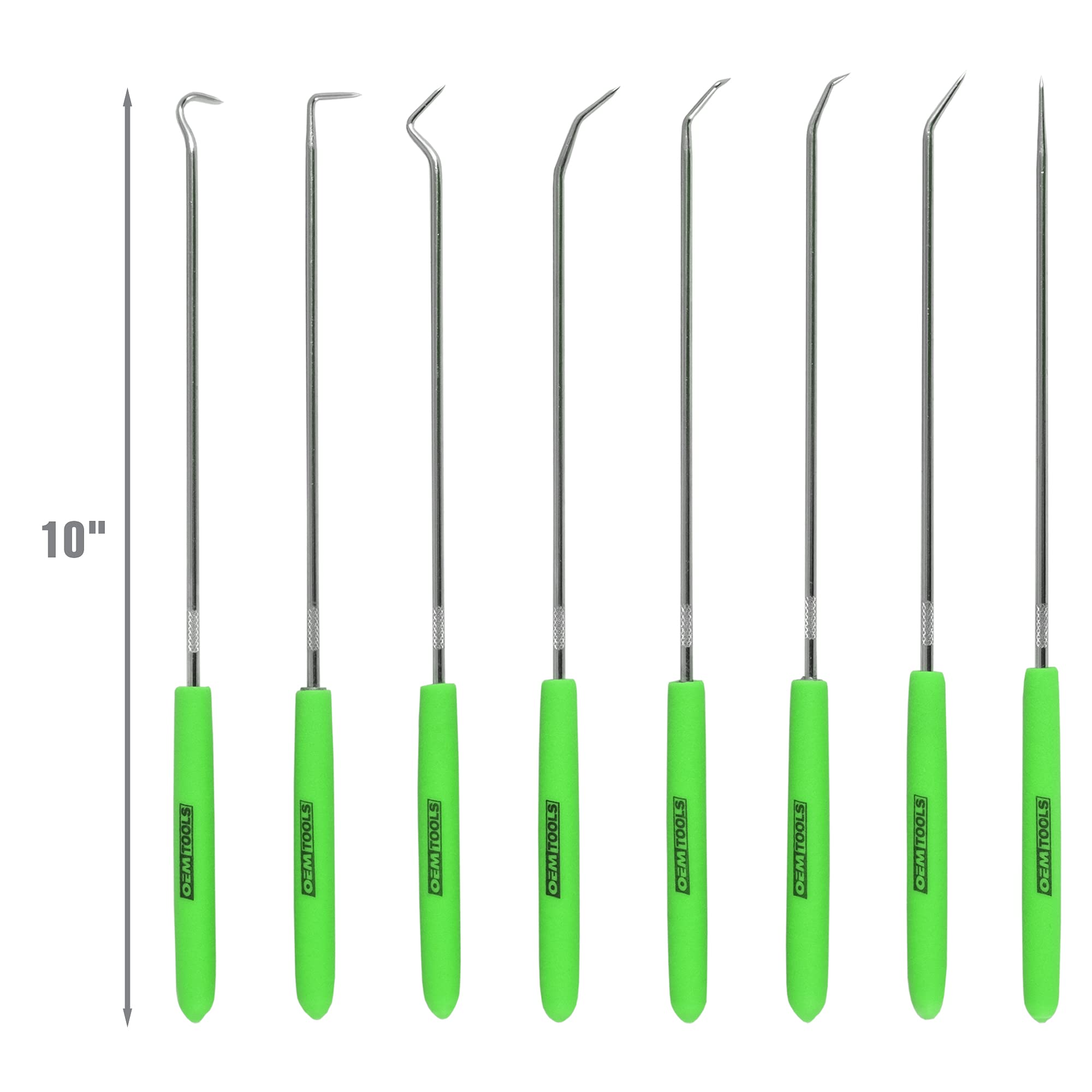 OEMTOOLS 26526 8-Piece Hook and Pick Set for Mechanics - Automotive Repair Tools with Hooks & Picks for Engine, Gasket, and Seal Removal (Ideal for DIY Car Maintenance & Professional Auto Shops)