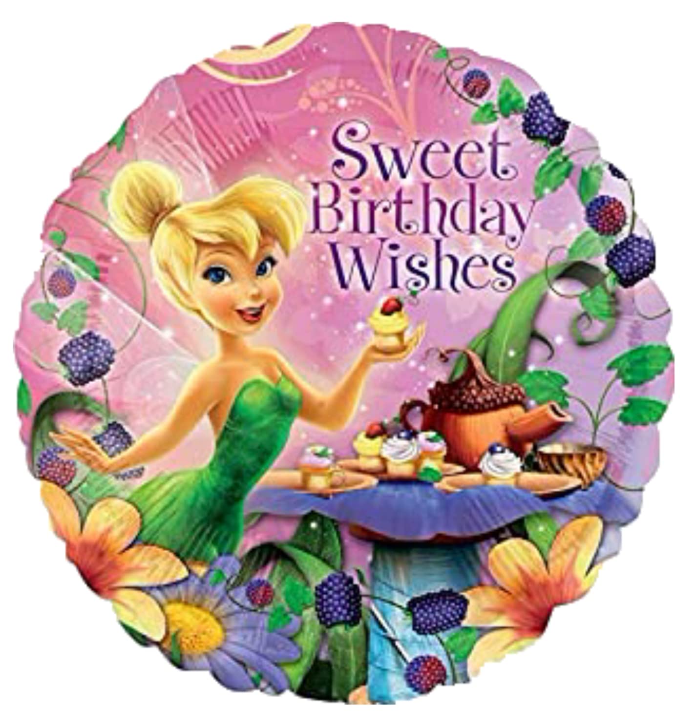 Tinkerbell Birthday Party Decorations - Pink Balloon Bouquet for 4th Birthday & Sweet Wishes | Fairy Theme Party Supplies, Baby Shower, Kids Room Decor