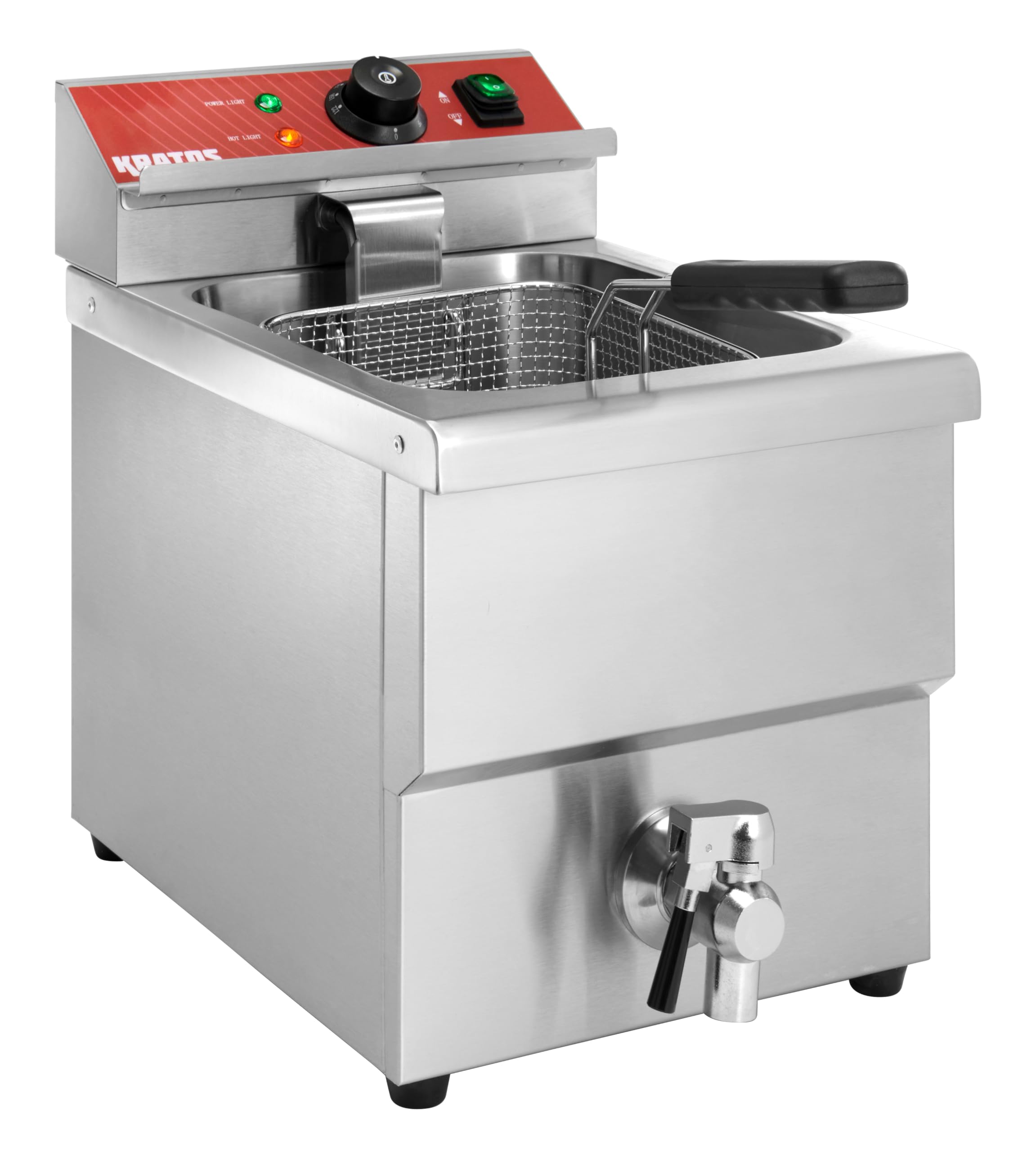 Kratos 29Y-015 Commercial Electric Countertop Fryer - 15 lb Capacity, 208/240V, 3500W, 1 Basket - Perfect for Restaurants, Food Trucks & Catering Businesses