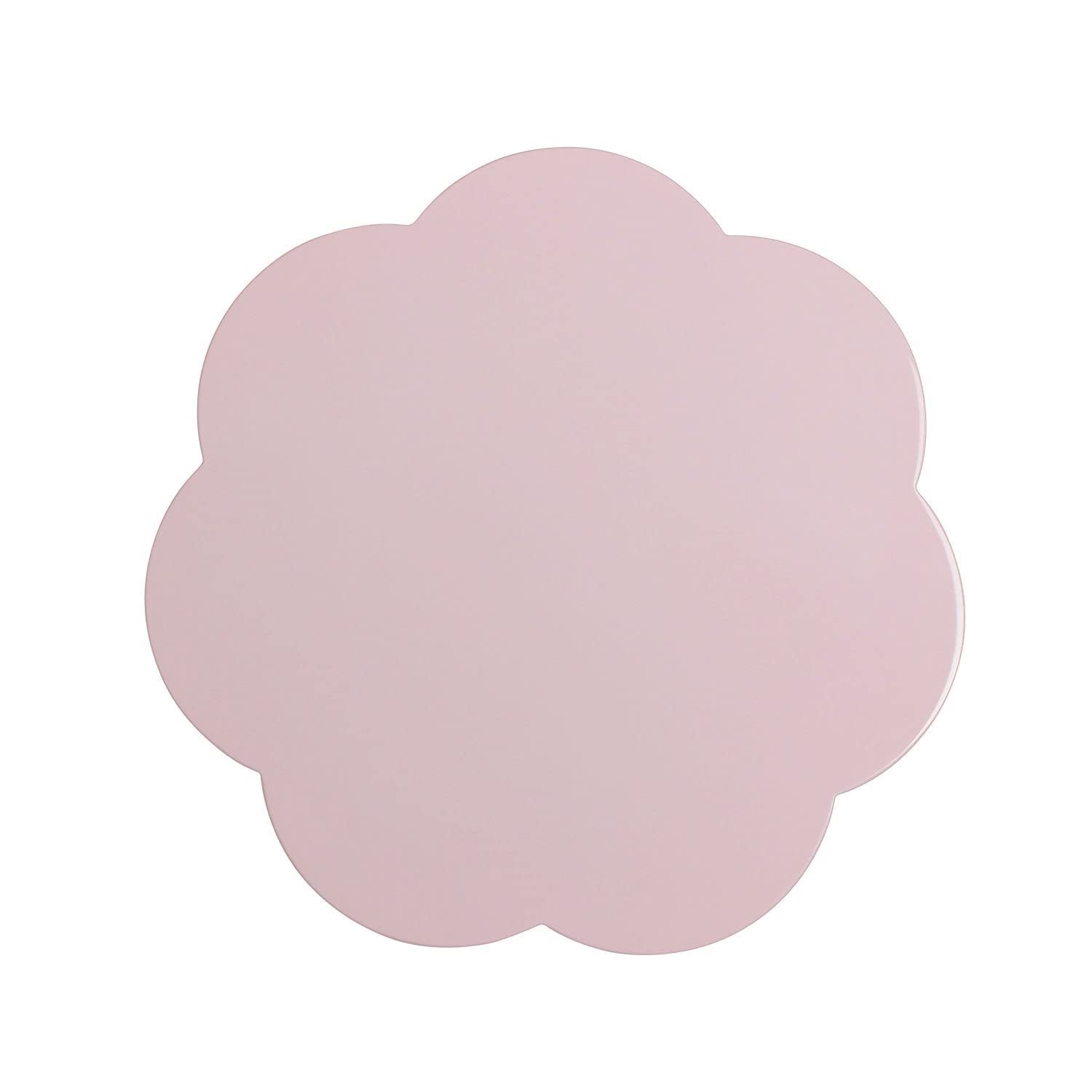 Addison Ross 13x13 Inch Set of 4 Pale Pink Lacquer Placemats - Elegant Table Setting for Dining Room, Wedding, and Party Decor