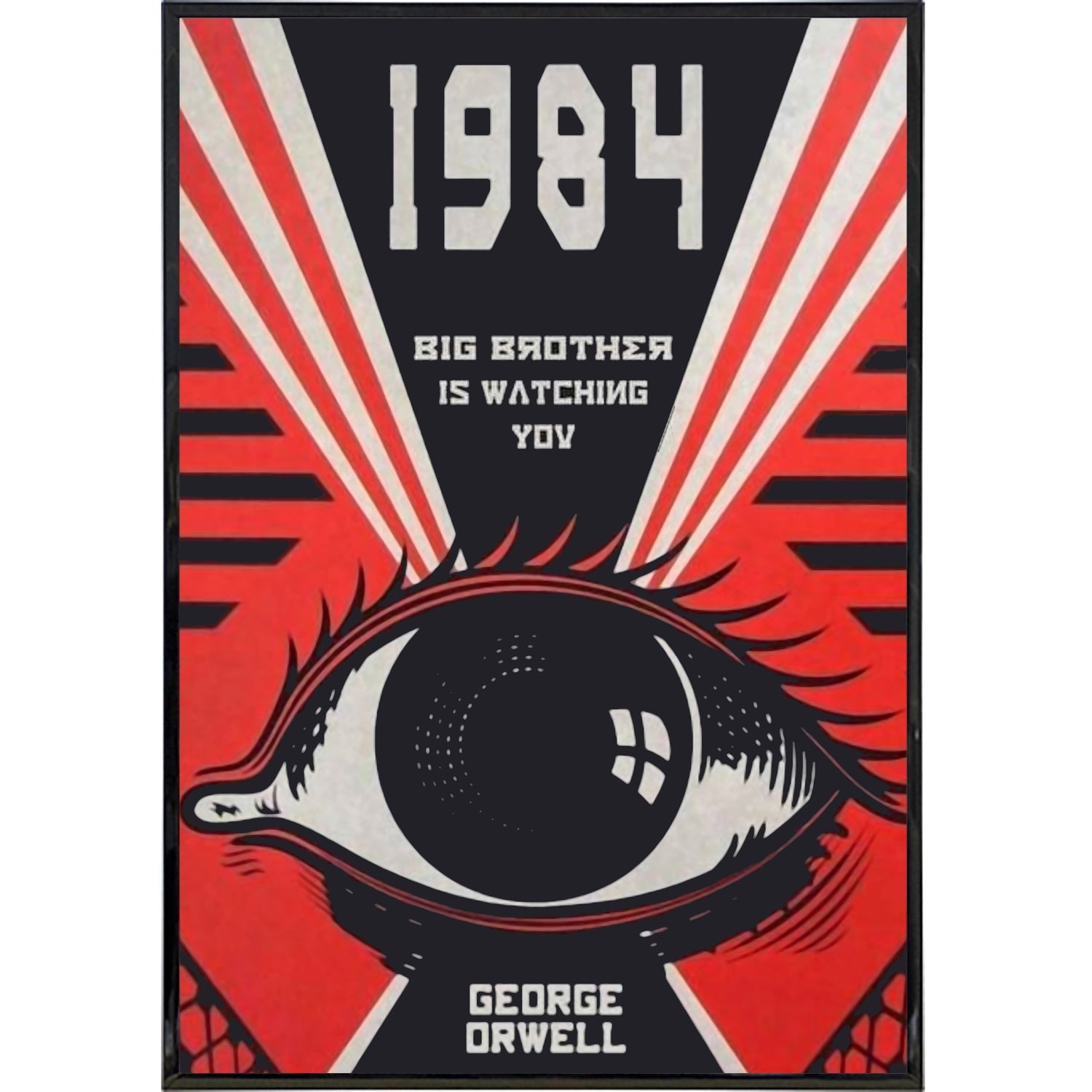 1984 George Orwell Book Cover Print - Vintage Literary Art Poster for Home, Office & Library Decor