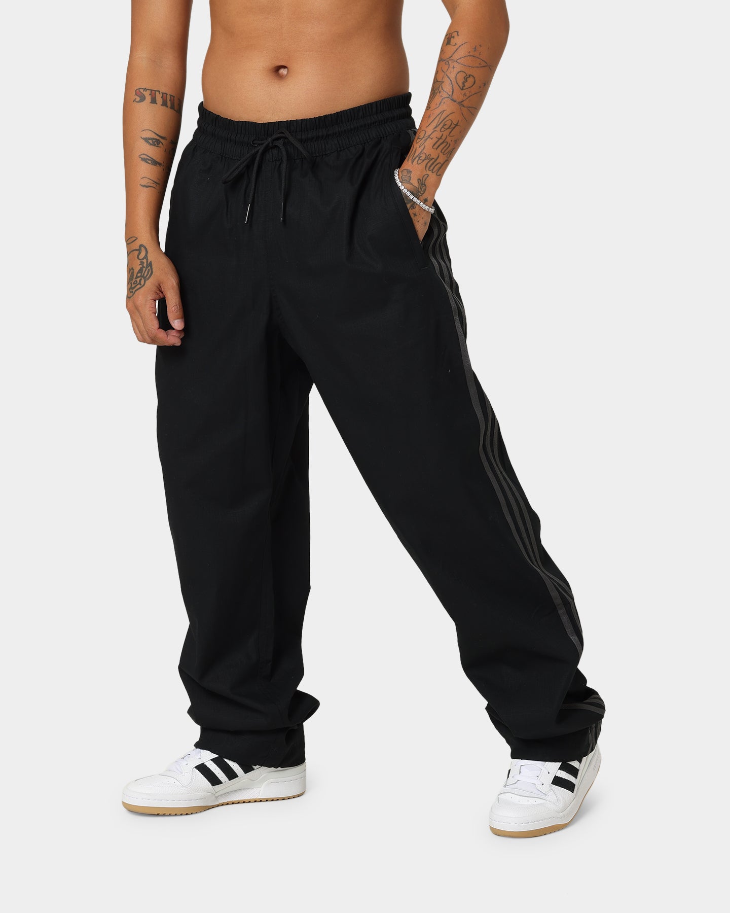 Adidas Originals Relaxed Fit Work Pants for Men - Comfortable Black Casual Office Pants for Business & Everyday Wear