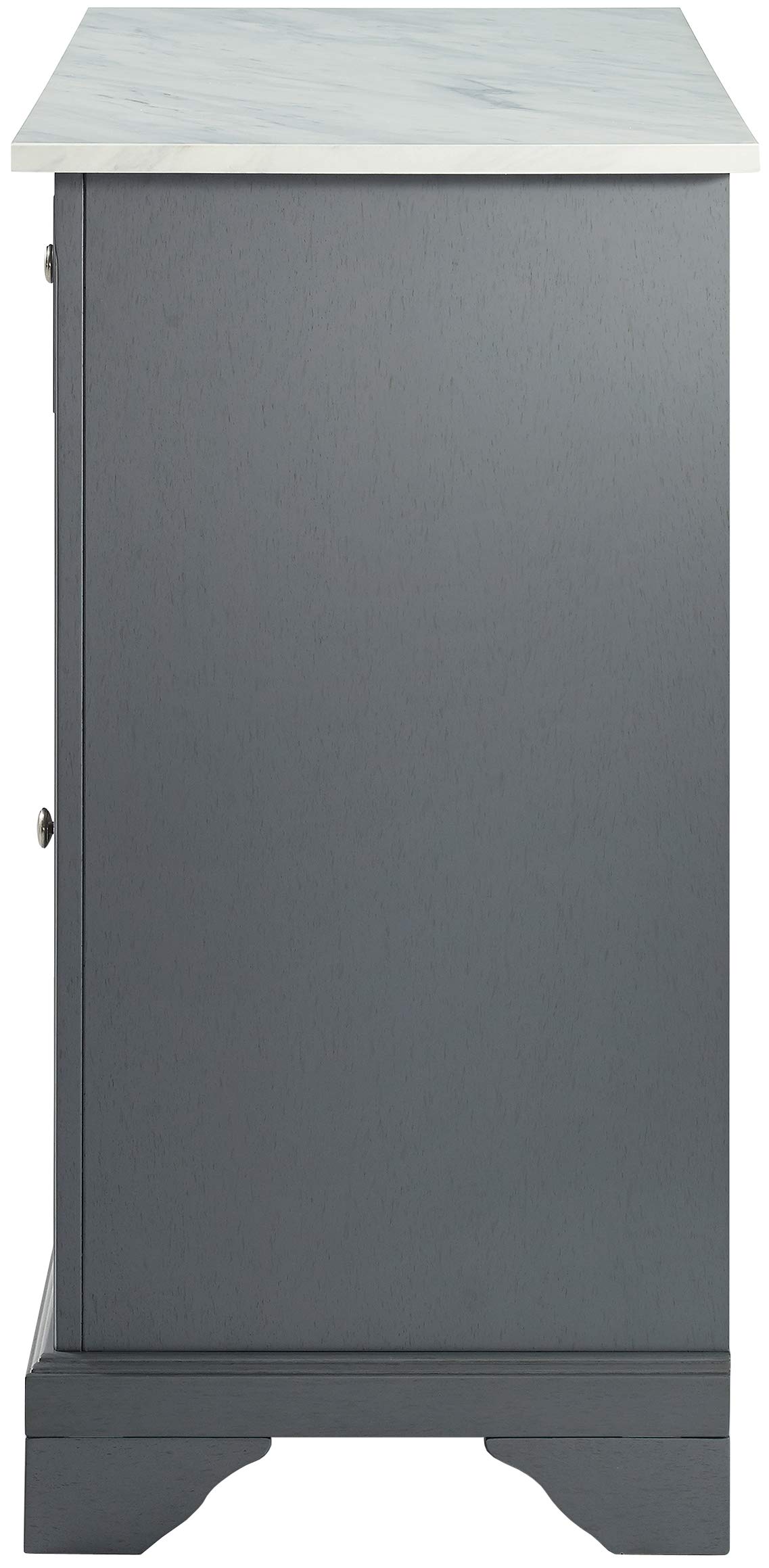 Crosley Avery Kitchen Island with Storage Shelves - Microwave Stand, Coffee Bar Station, Gray - Perfect for Small Kitchens, Breakfast Nooks & Home Bar Setups