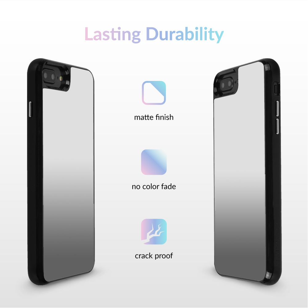 Shockproof Silver Reflective Mirror iPhone Case - Protective Phone Cover for iPhone 14/13/12/11 Pro Max - Stylish & Durable for Night Running, Cycling & Outdoor Activities