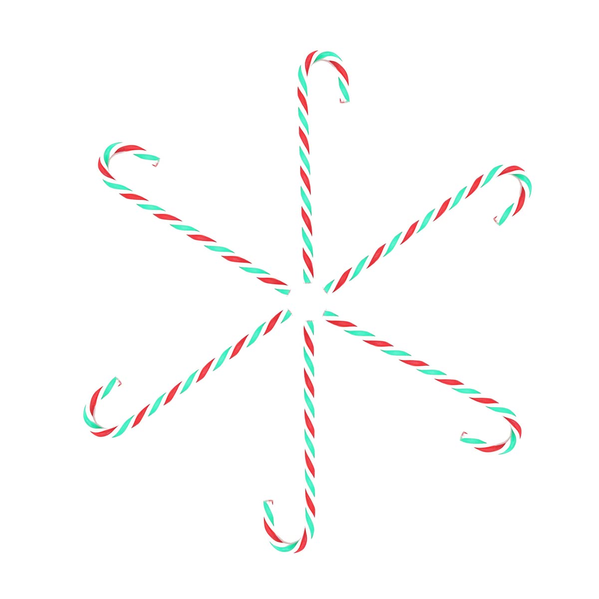 6 Pack Christmas Candy Canes - Durable Plastic Xmas Decor for Holiday Party, Yard, Lawn & Indoor/Outdoor Decorations (Red, Green, White) | Perfect for Christmas Tree, Gift Wrapping & Festive Home Decor