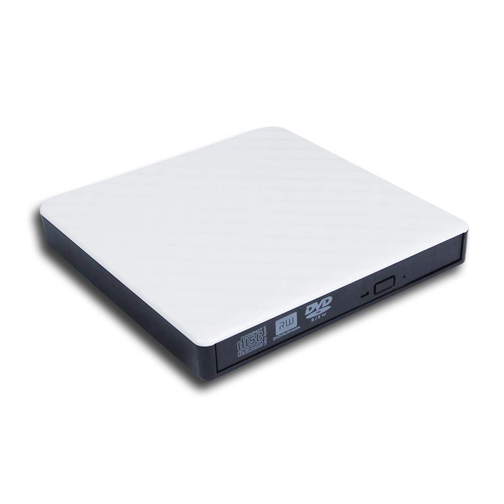 USB 3.0 External DVD CD Burner - Portable Optical Drive with Dual Layer 8X DVD-RW DL CD-RW Writer Player - Compatible with HP Pavilion X360 14/15/17 Series, Touchscreen Laptops & Gaming PCs - Perfect for Home Office, Data Backup & Movie Watching