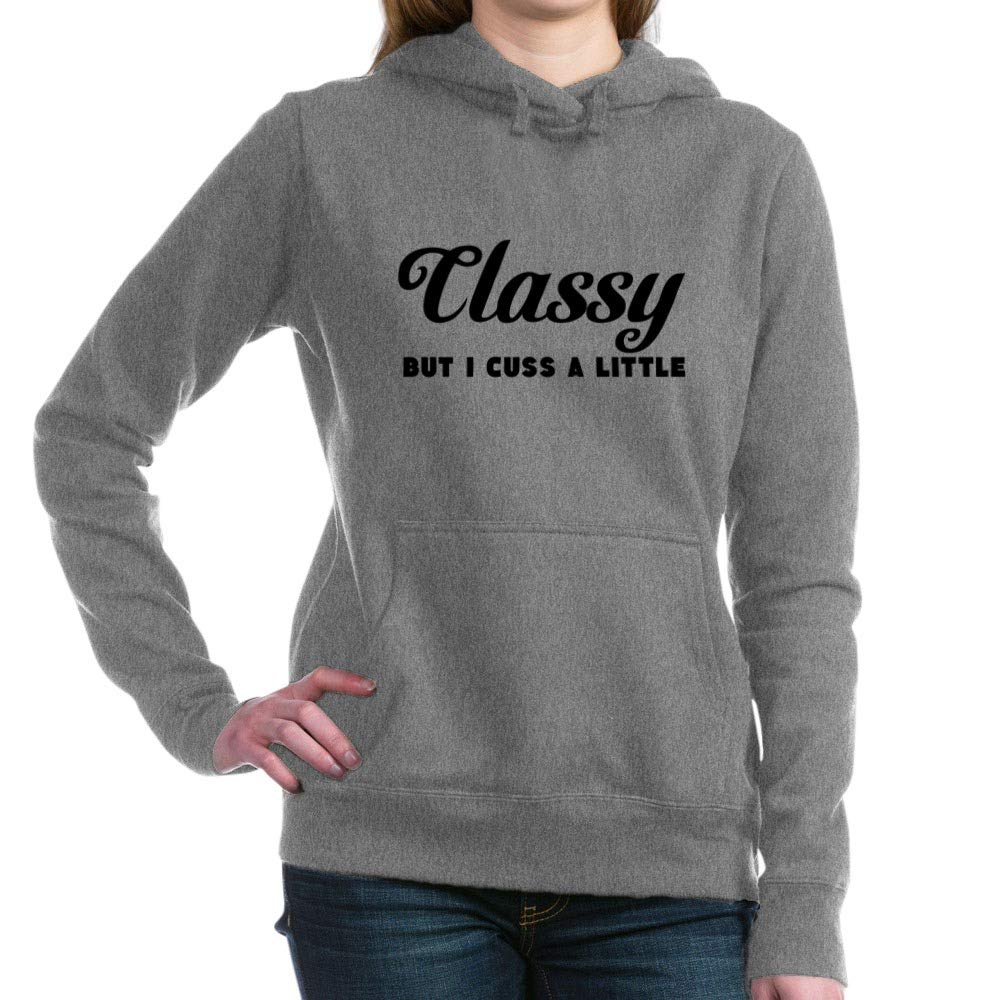 Classy But I Cuss A Little Women's Hoodie - Funny Sarcastic Sweatshirt for Casual Wear & Outings | Trendy Pullover for Women Who Love Humor