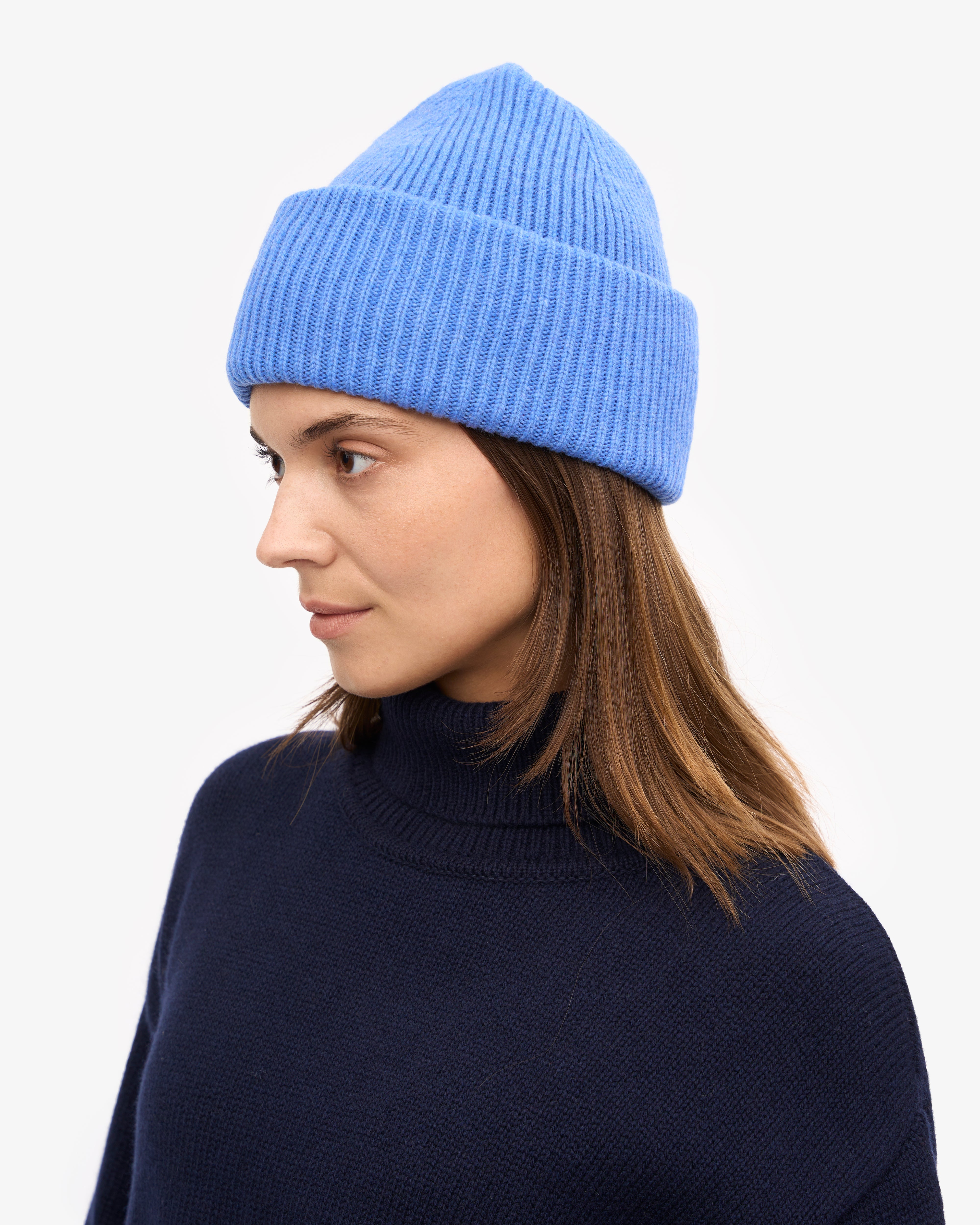 Premium Merino Wool Beanie - Soft & Warm Winter Hat for Men & Women - Pacific Blue - Perfect for Skiing, Hiking & Outdoor Activities