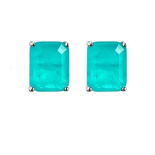 Luxury Paraiba Tourmaline Earrings for Women - S925 Sterling Silver High-Quality Simulated Gemstone Jewelry - Perfect Gift for Her - Elegant for Parties, Weddings & Special Occasions