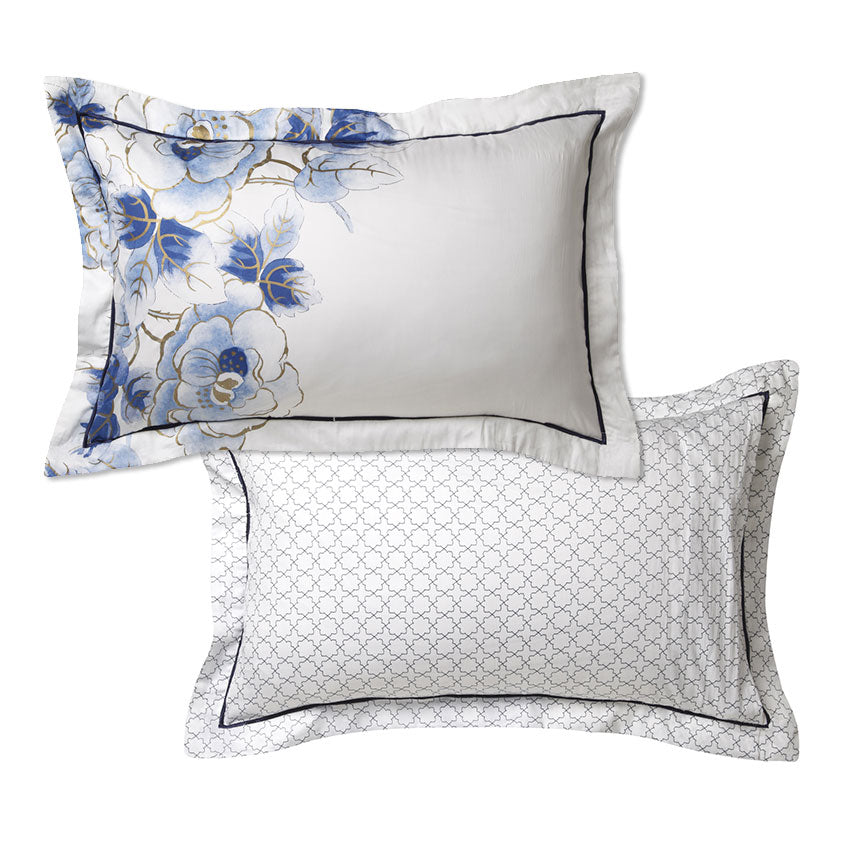 Wedgwood Floral Navy Quilt Cover Set - Premium Cotton Bedding for Master Bedroom & Guest Room Decor