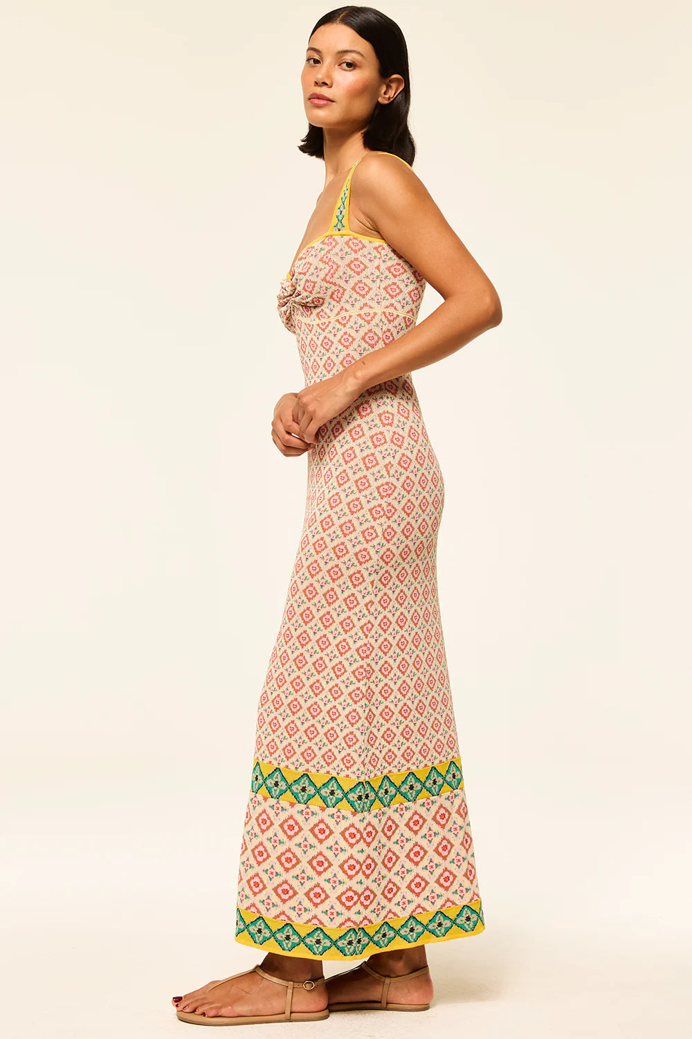 Bessie Dress Floral Block Print Women's Summer Dress - Perfect for Beach Vacation, Garden Party & Casual Outings