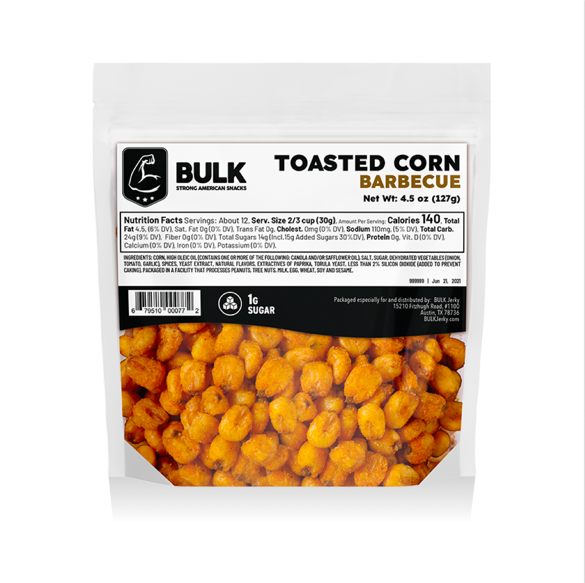 Premium BBQ Toasted Corn Kernels - Crunchy & Flavorful Snack for Parties, Camping & Movie Nights - Non-GMO, Gluten-Free, Perfect for Grilling & Outdoor Gatherings
