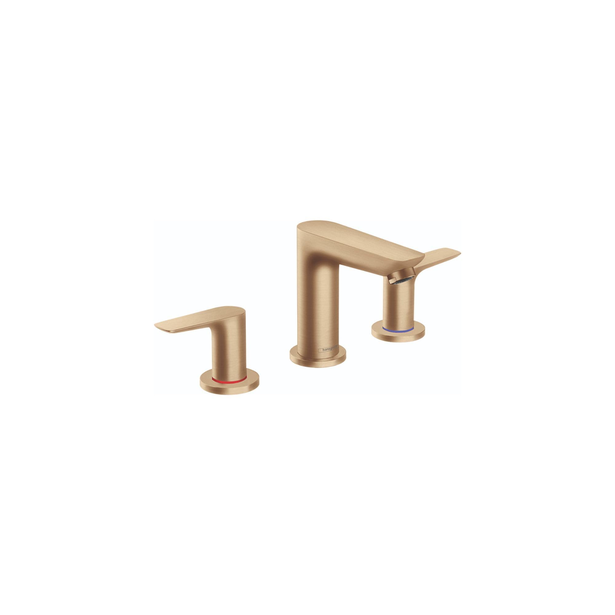 Hansgrohe Talis E Modern Install Easy Clean 2-Handle 3-Hole 5-inch Tall Sink Faucet in Brushed Bronze (Model 71733141) - Perfect for Bathroom Vanity, Powder Room, and Guest Bath Sink Installation