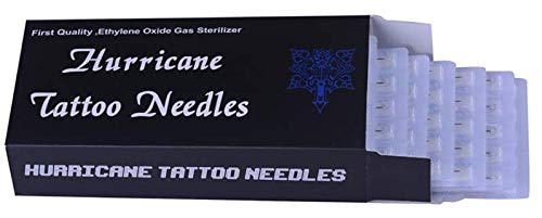 Ava Line Art Tattoo Needles - Professional Hurricane Tattoo Needles 9M1 (50 Count Box) - Perfect for Fine Line Tattoos, Detailing & Permanent Makeup