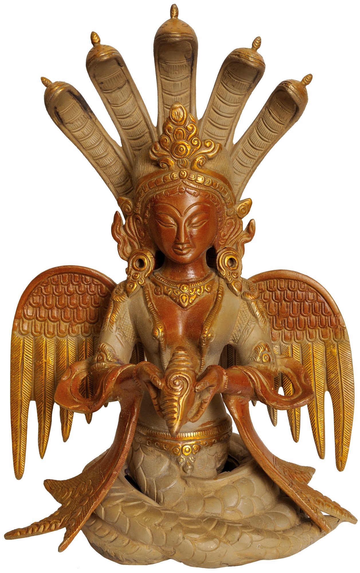 Naga Kanya (The Snake Woman) - Handmade Hindu Goddess Statue for Home Decor & Spiritual Altar