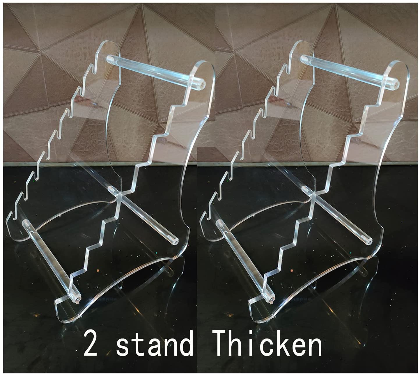 8-Piece Clear Knife Display Rack Holder - Thickened Stand for Kitchen Knives - Perfect for Restaurants, Home Kitchens & Retail Stores