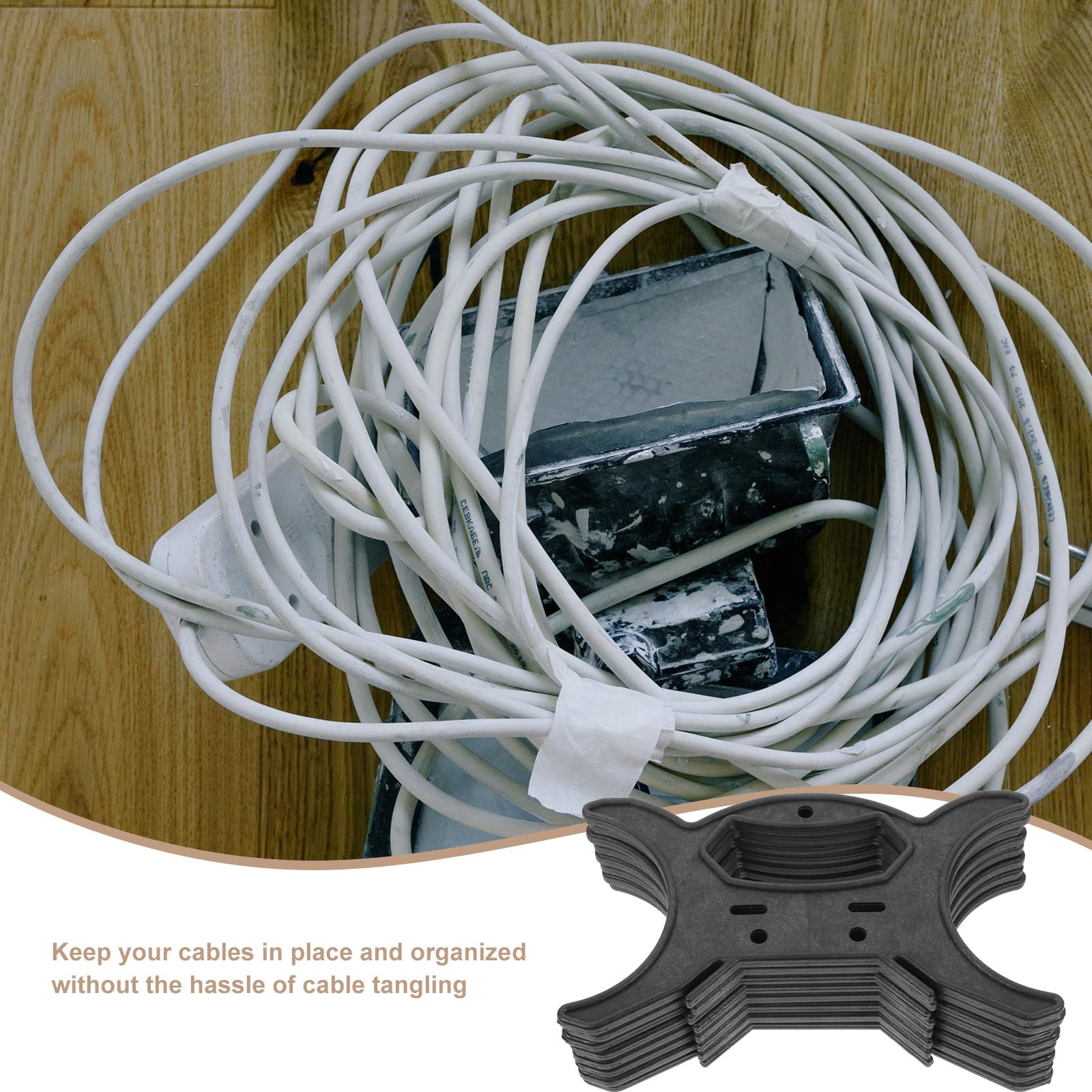 Amosfun 8-Pack String Light Storage Holder Spool - 4.5 x 8 Inch Cord Organizer for Christmas, Valentine's Day, Party, Wedding & Birthday Decorations - Keep Fairy Lights, LED String Lights Neatly Wound
