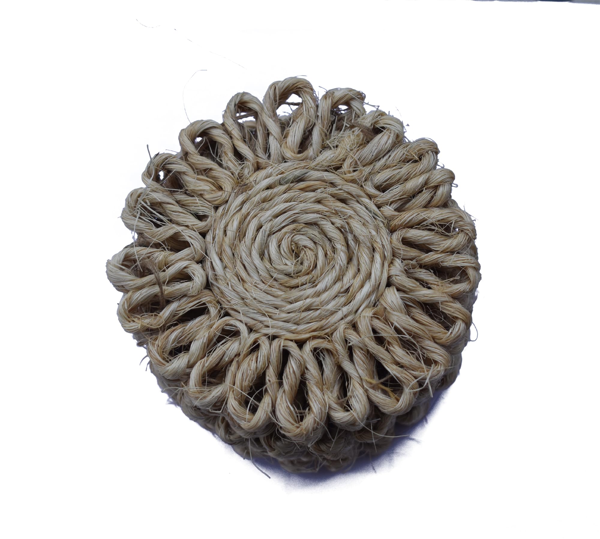 MARSHLAND Handcrafted 10cm Round Jute Coasters Set of 12 - Natural Fiber Drink Coasters for Dining Table, Coffee & Tea - Perfect for Home Decor, Kitchen, Office & Party Use
