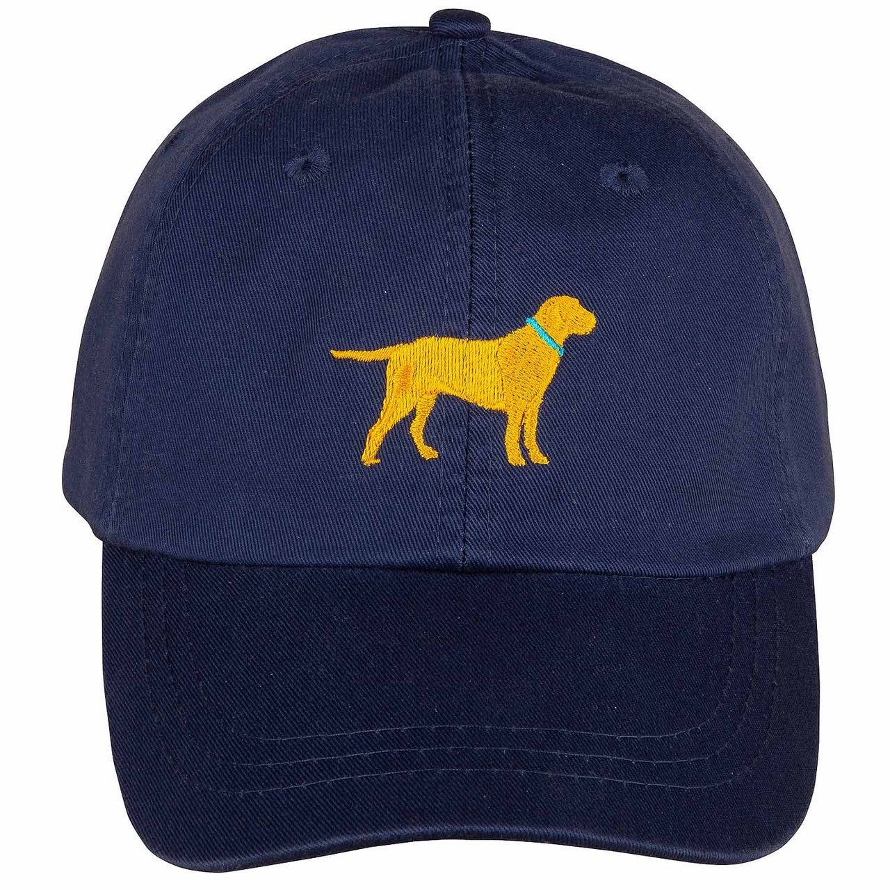 Yellow Lab on Washed Navy