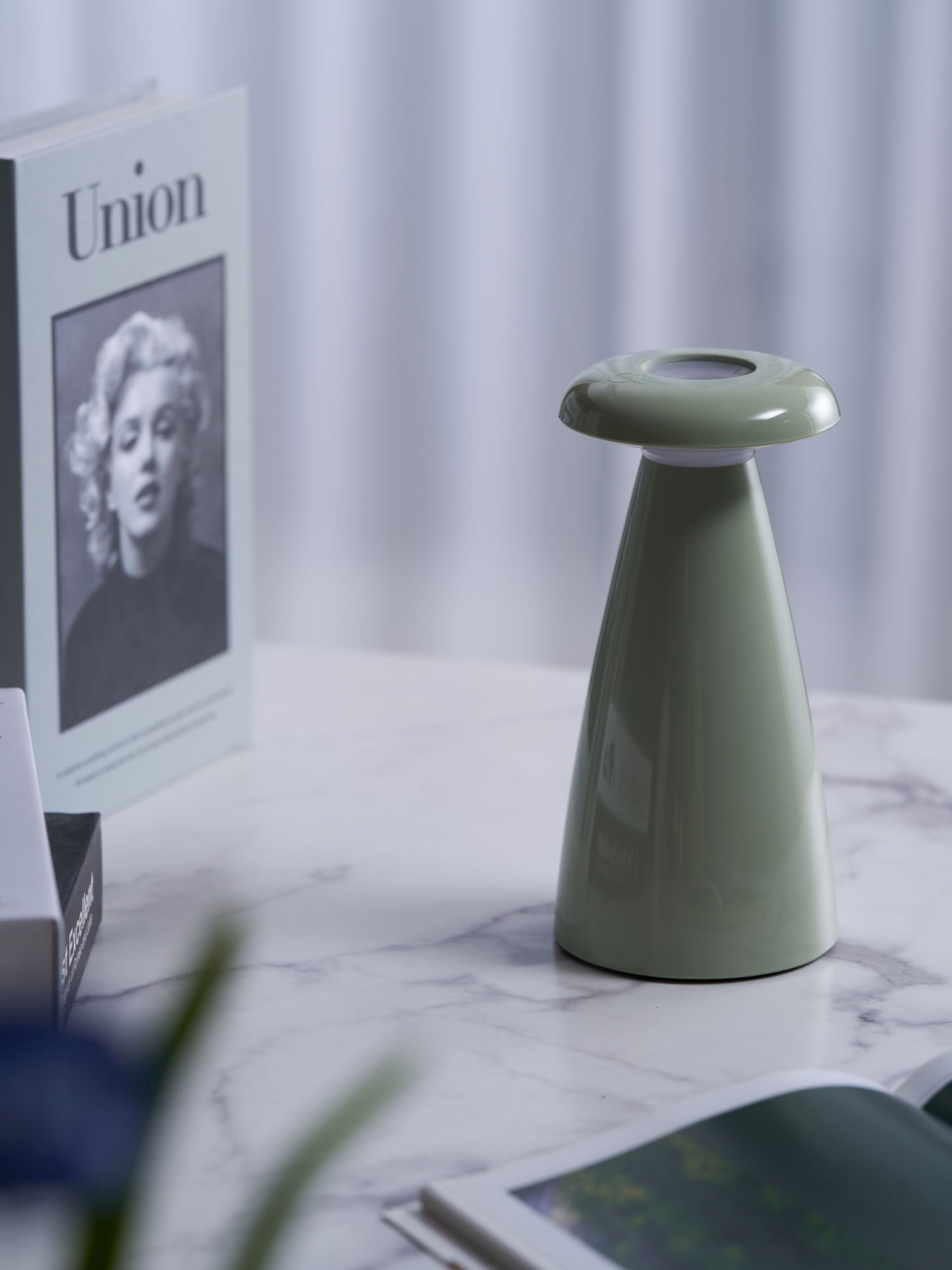 Noko Mushroom Rechargeable Table Lamp - USB-C LED Night Light for Bedroom, Nursery & Living Room - Dimmable Ambient Lighting for Reading & Relaxation