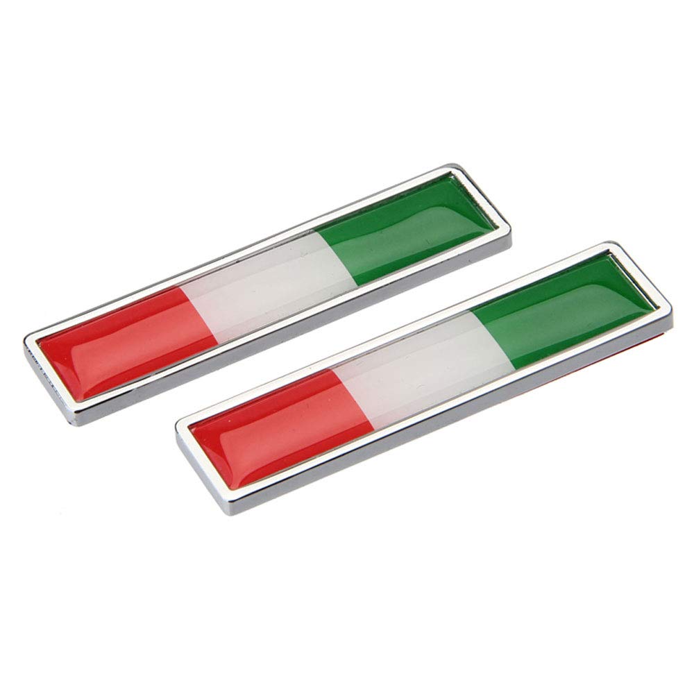 3D Metal Car Sticker - Italy National Flag Auto Decal for Car Body, Trunk, Motorcycle - Durable Aluminum Alloy Personalized Styling Accessory (Perfect for Car Shows, Racing Events & National Pride Display)
