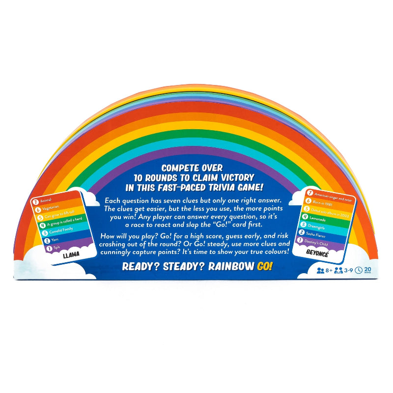 Rainbow Go! Fun Family Board Game for Kids & Adults - Perfect for Game Nights, Parties & Indoor Activities