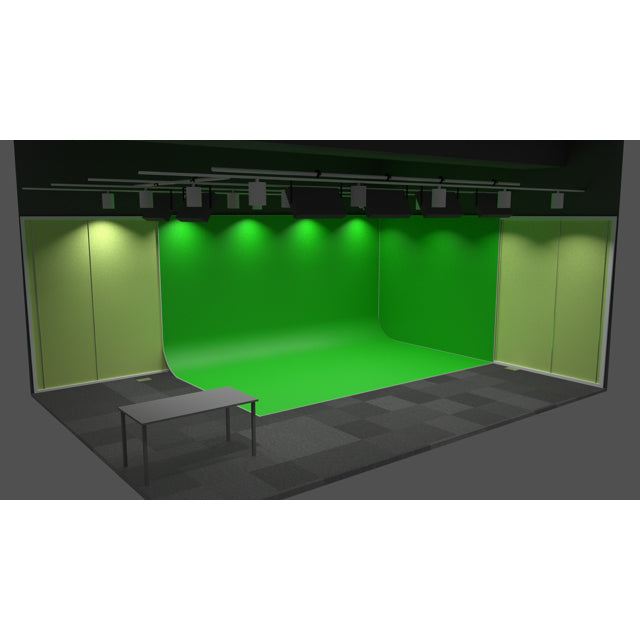 Curved Large Commercial Cyclorama Infinity Cove Backdrop and Frame Bundle Kit V2 - Black | Professional Photography Studio Background | Perfect for Product Shoots, Fashion Photography & Video Production