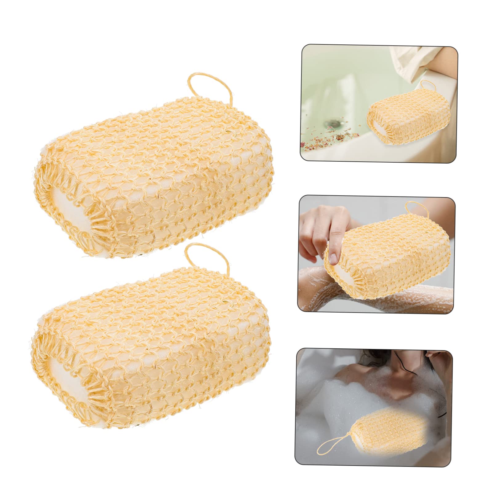Minkissy Exfoliating Body Pads - Sisal Sponge Scrubber for Smooth Skin | Exfoliating Body Scrubber for Daily Skin Care & Dead Skin Removal | Perfect for Shower, Spa & At-Home Skincare Routine