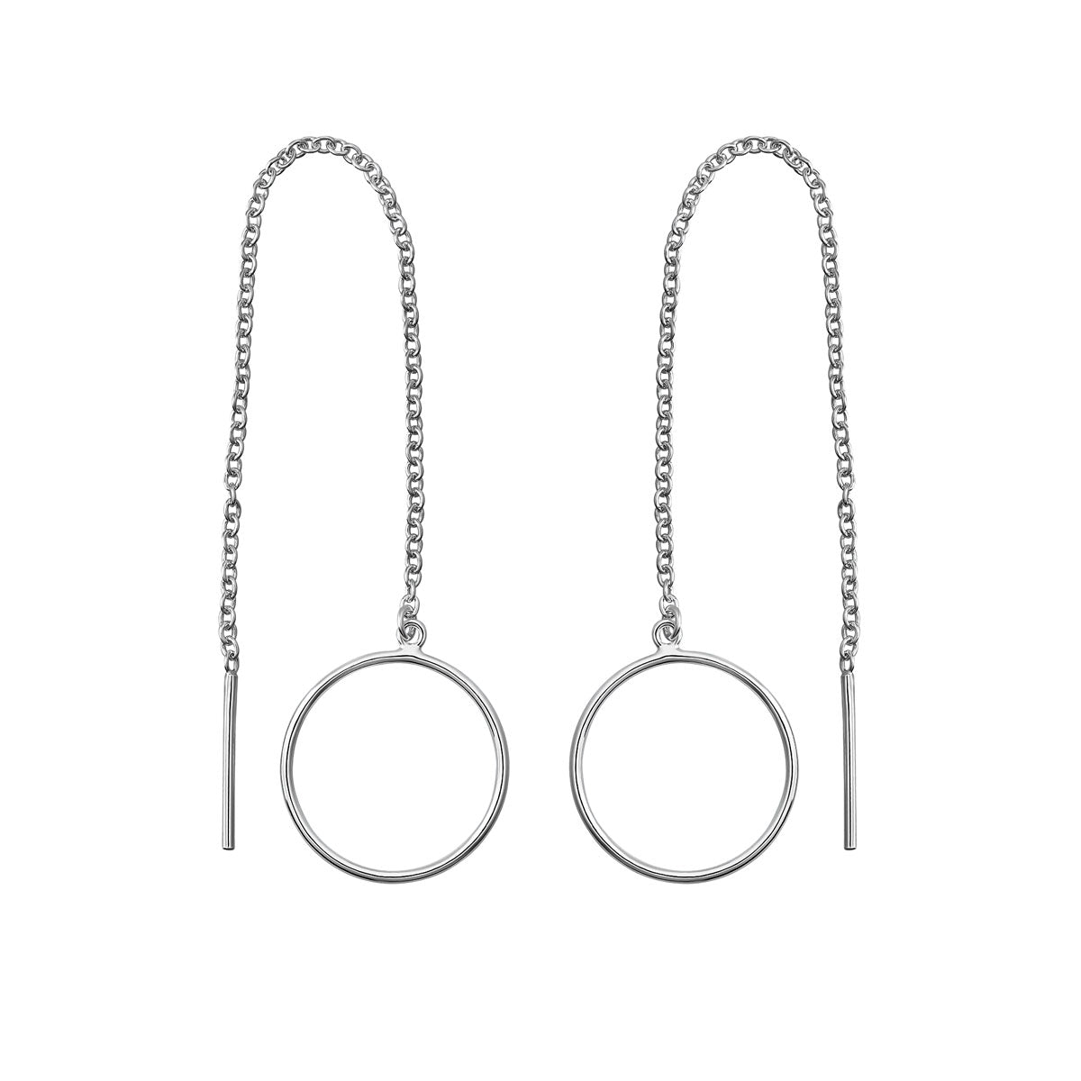 Everlasting Circle Threaders - Dainty Gold Hoop Earrings for Women, Minimalist Huggie Earrings for Everyday Wear | Perfect for Gifts, Parties & Casual Outfits