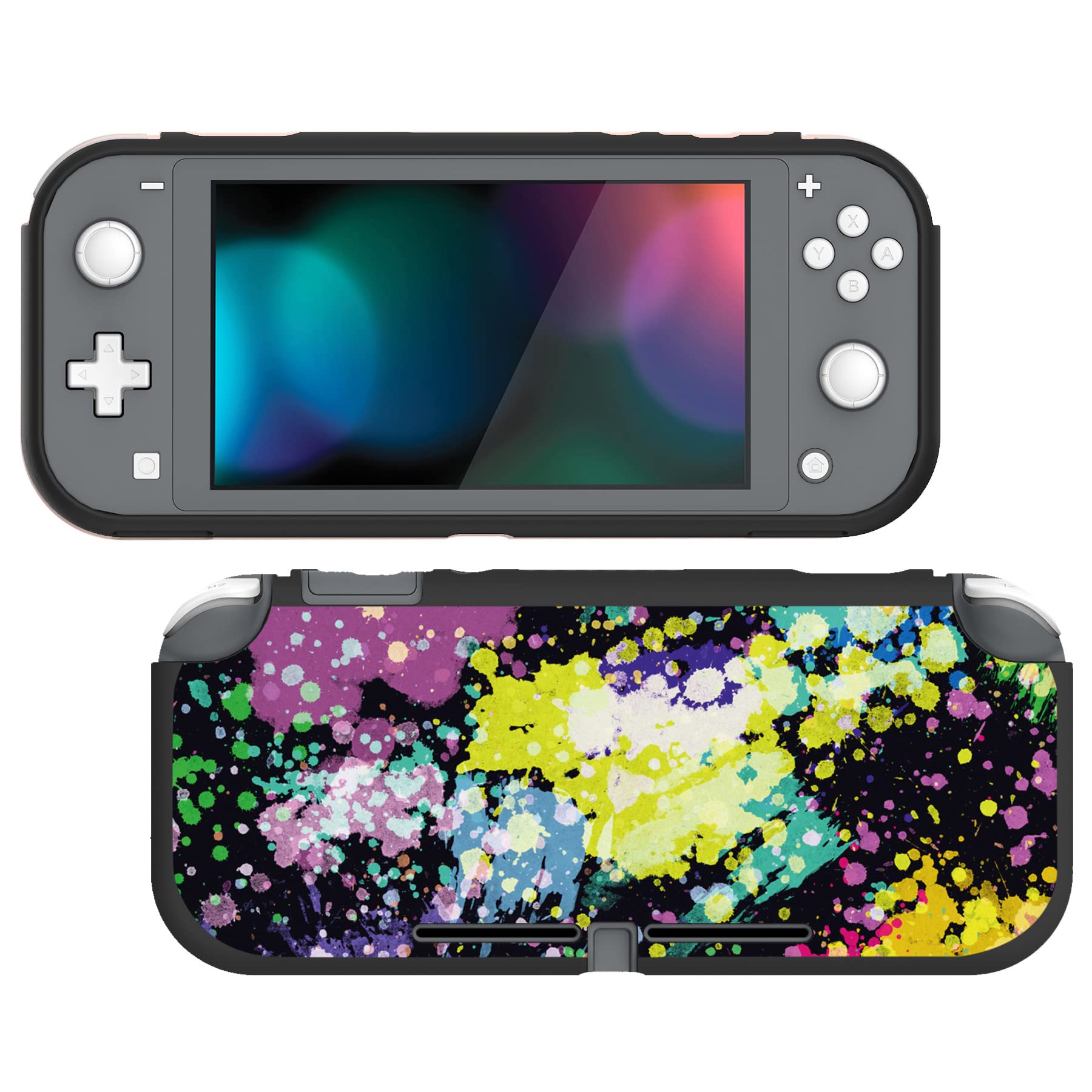PlayVital Watercolor Splash Custom Protective Case for Nintendo Switch Lite - Soft TPU Slim Cover | Shockproof & Scratch-Resistant | Perfect for Gaming, Travel & Everyday Use