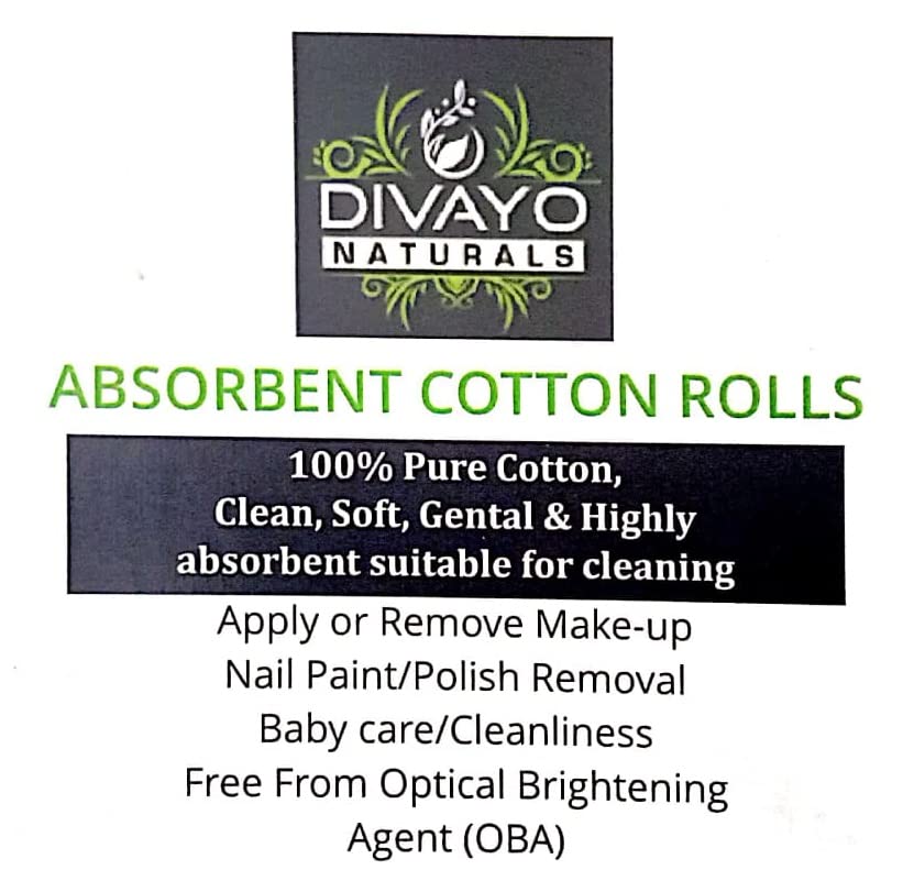 DIVAYO NATURALS 100% Pure Sterilized Cotton - 500g | Hypoallergenic & Bacteria-Free | Perfect for Baby Care, First Aid & Makeup Removal