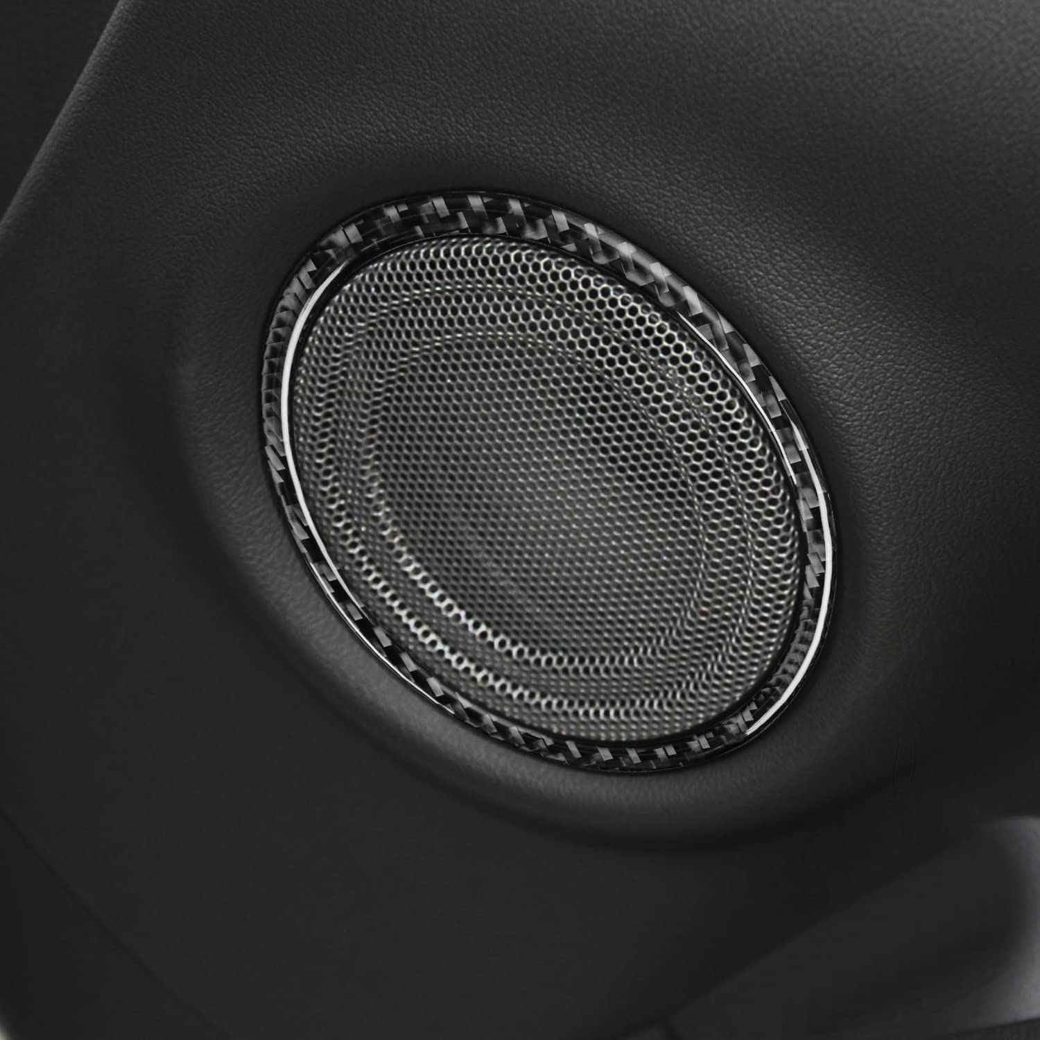 Genuine Carbon Fiber Door Speaker Cover Trim for Toyota Supra A90 (2019-2022) - 6pc Set - Premium Car Interior Accessories for Enhanced Style & Sound Quality
