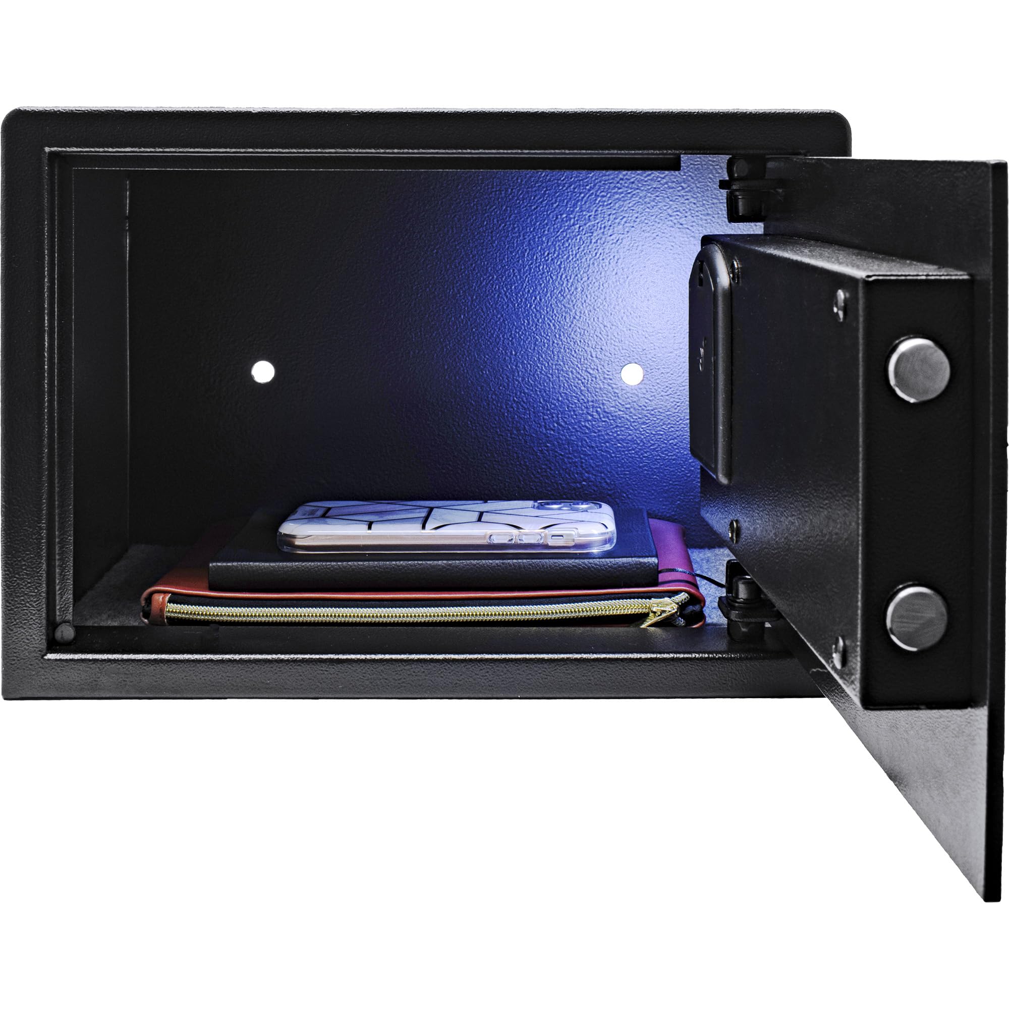 Barska Digital LED Keypad Hotel Safe with Motorized Locking Bolts & Interior Light - Secure Document Storage for Home, Office, and Hotel Use
