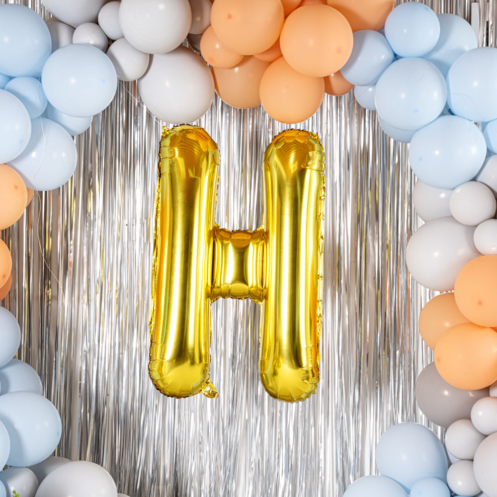 Balloonify Gold Mylar Letter H Balloon - 40 Inch Large Foil Alphabet Balloon for Birthday Party Decorations, Baby Showers & Graduation Celebrations (1 Count Box)