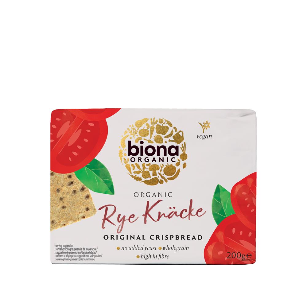 Biona Organic Rye Crispbread 200g - Gluten Free, Vegan, Healthy Snack for Weight Loss & Keto Diet - Perfect for Breakfast, Office or On-the-Go