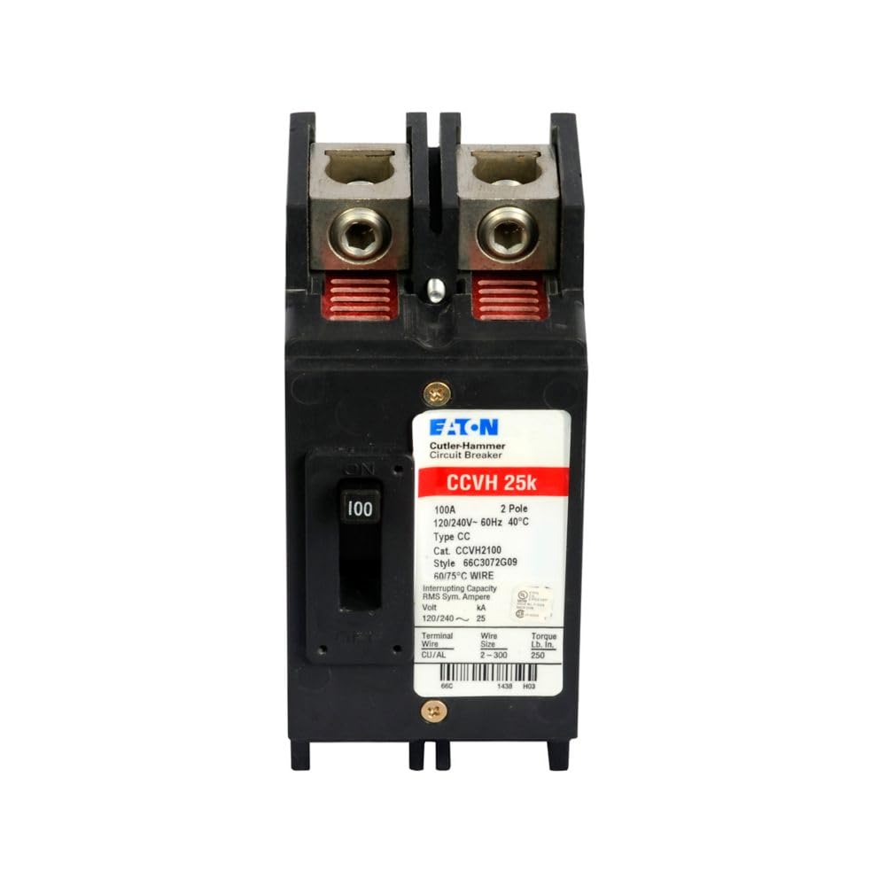 Cutler Hammer CCVH2200U 200 Amp 240V 2-Pole Circuit Breaker - Heavy Duty Electrical Panel Protection for Home & Commercial Use