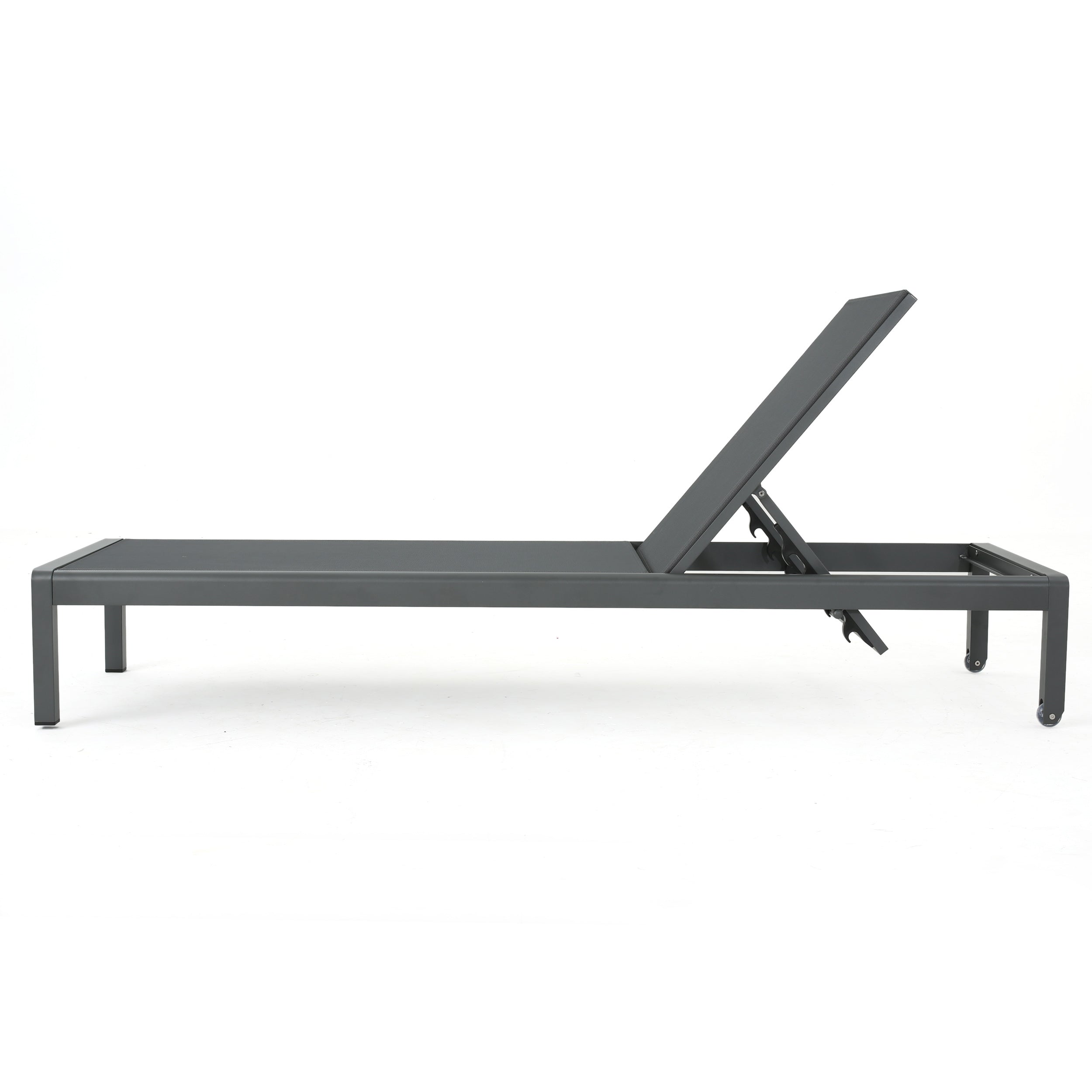 Cape Coral KD Chaise Lounge Grey - Modern Outdoor Patio Furniture for Poolside, Garden, and Backyard Relaxation