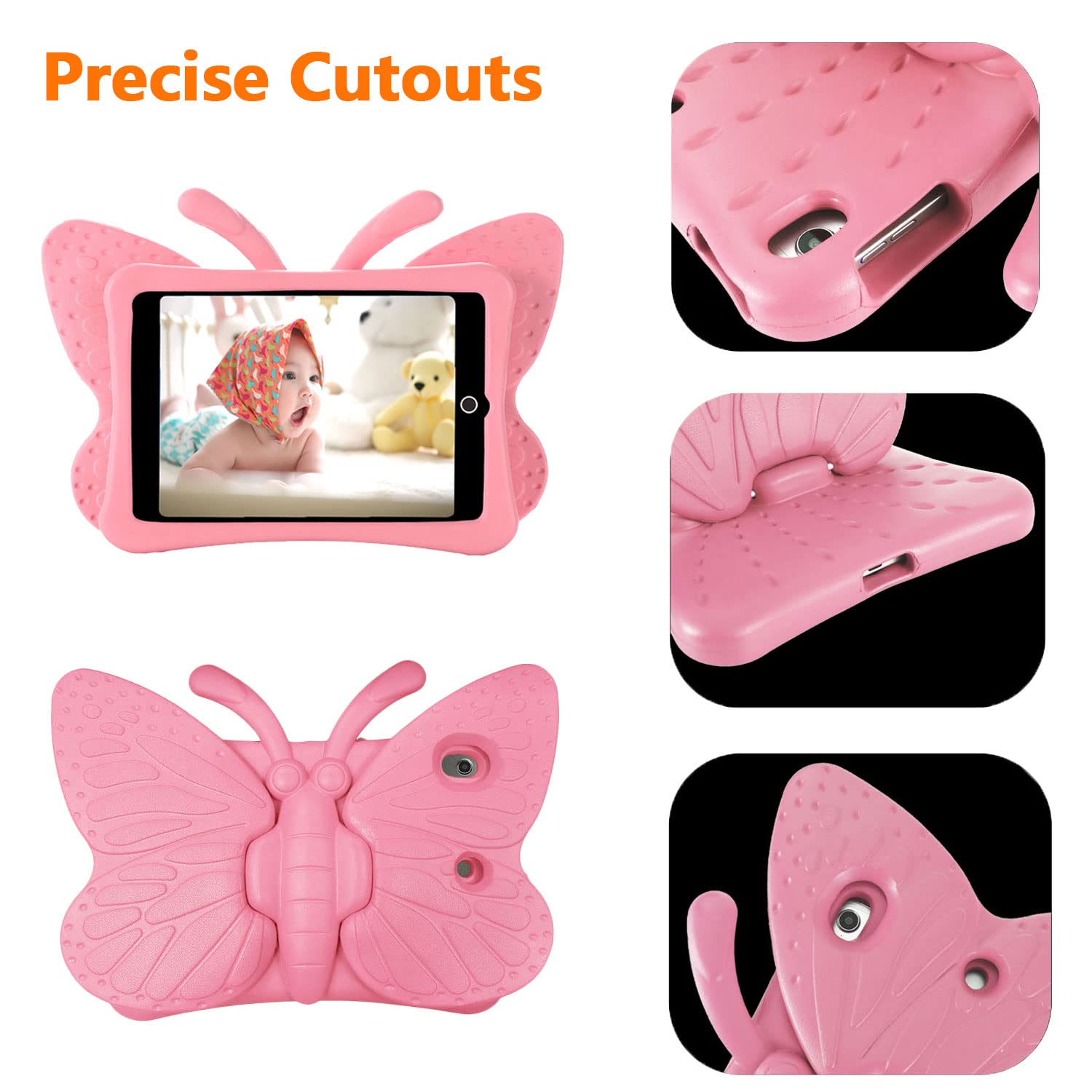 Cute Butterfly Shockproof EVA Foam Case for iPad 9th/8th/7th Gen 10.2