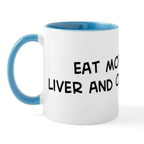 White/Blue Inside - Eat More Liver And Onions Mug