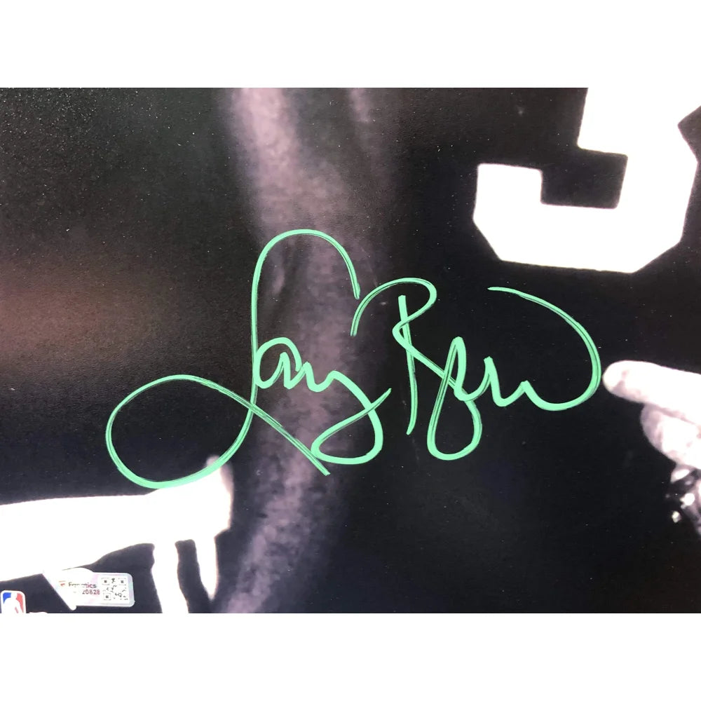 Larry Bird Hand Signed Framed Celtics 16x20 Photo with Auerbach Cigar Autograph & COA - NBA Memorabilia, Basketball Collectible for Sports Fans & Home Office Decor