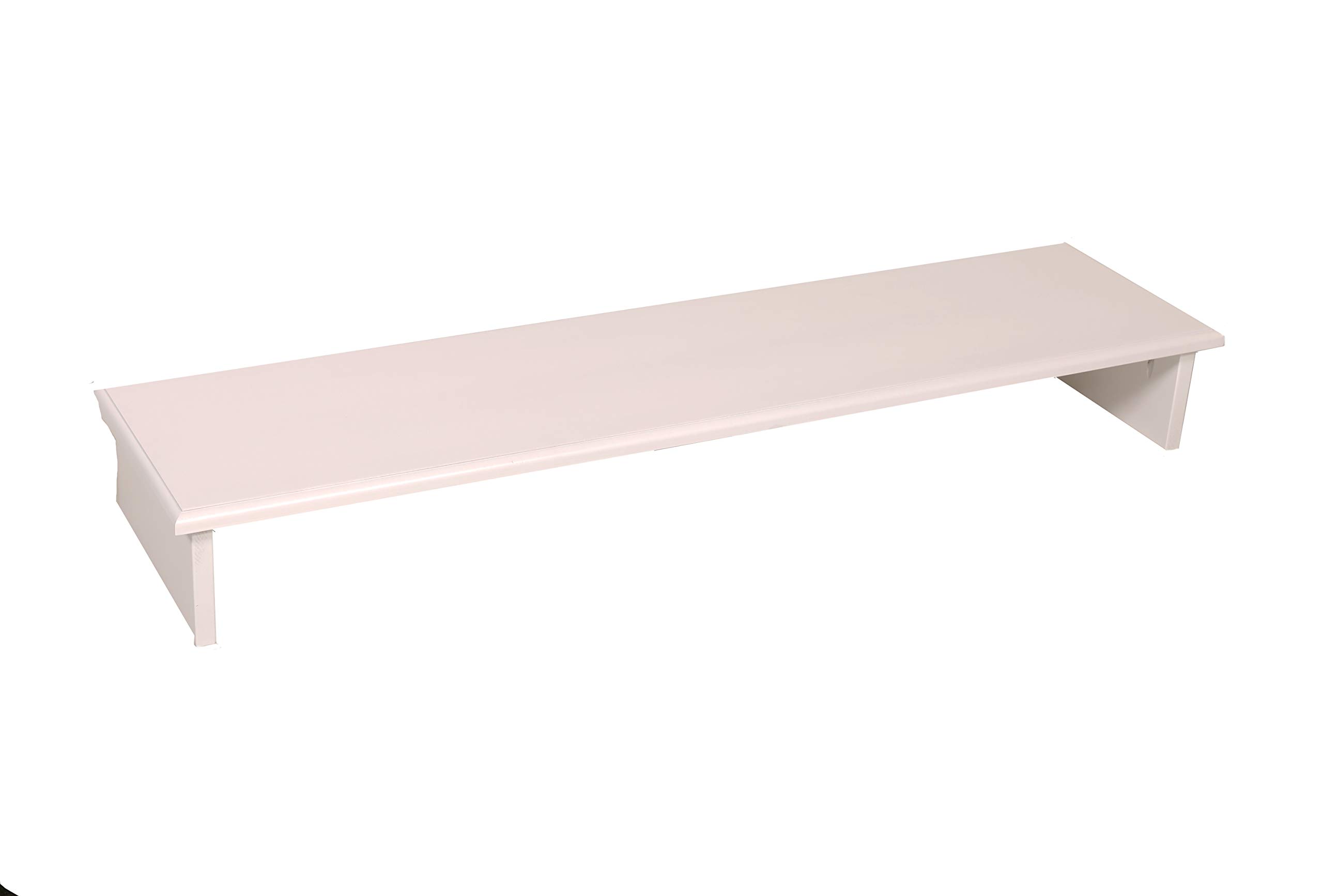 Premium White Large Sound Bar TV Stand Riser with Built-in Cable Management - Perfect for Home Theater, Gaming & Entertainment Systems