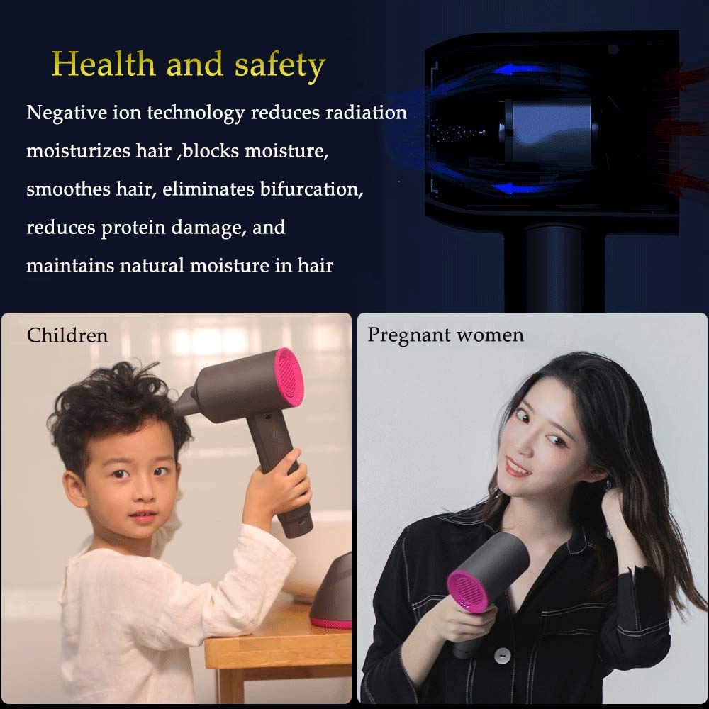 Rechargeable Cordless Hair Dryer - 300W Portable Wireless Hairdryer with Hot & Cold Air for Travel, Camping, Home & Outdoor Use | Fast Drying for Styling On The Go