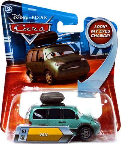 Disney Pixar Cars Movie 1:55 Scale Die Cast Van #61 with Lenticular Eyes - Collectible Toy Car for Kids & Adults, Perfect for Display, Play & Movie Fans Collection