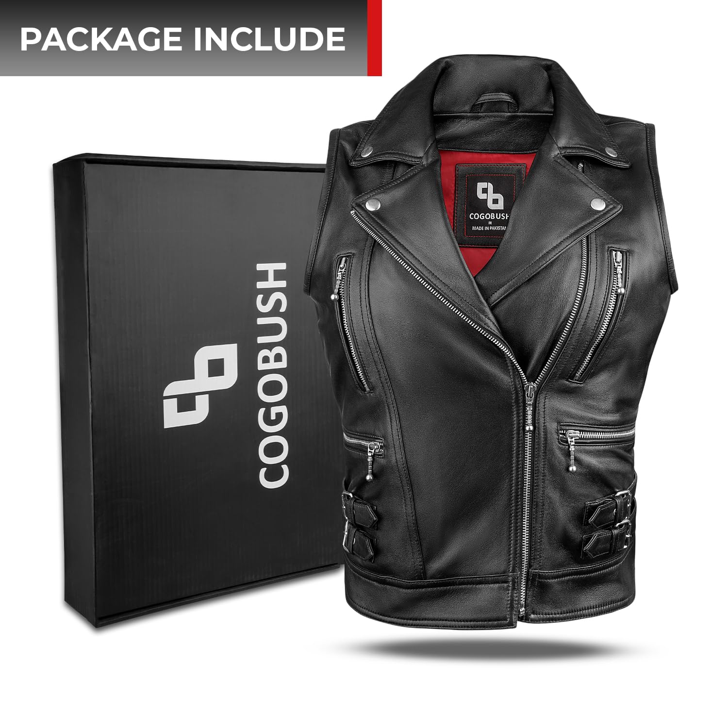 Women's Black Leather Vest for Motorcycle Riding - Classic Biker Style Jacket with Adjustable Fit - Perfect for Harley Davidson Rides, Casual Outfits & Rocker Fashion