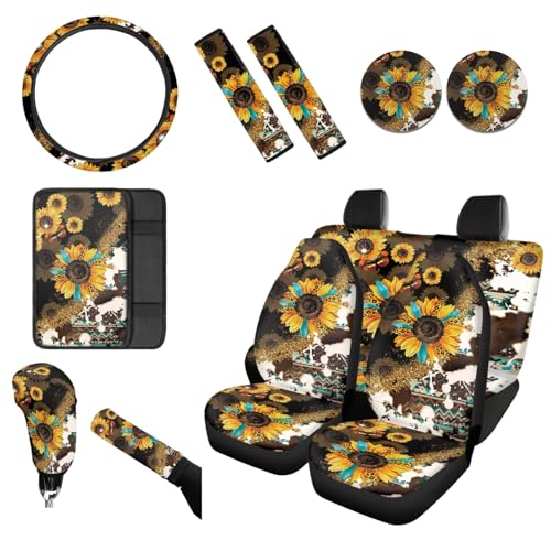 Sunflower Cow Print